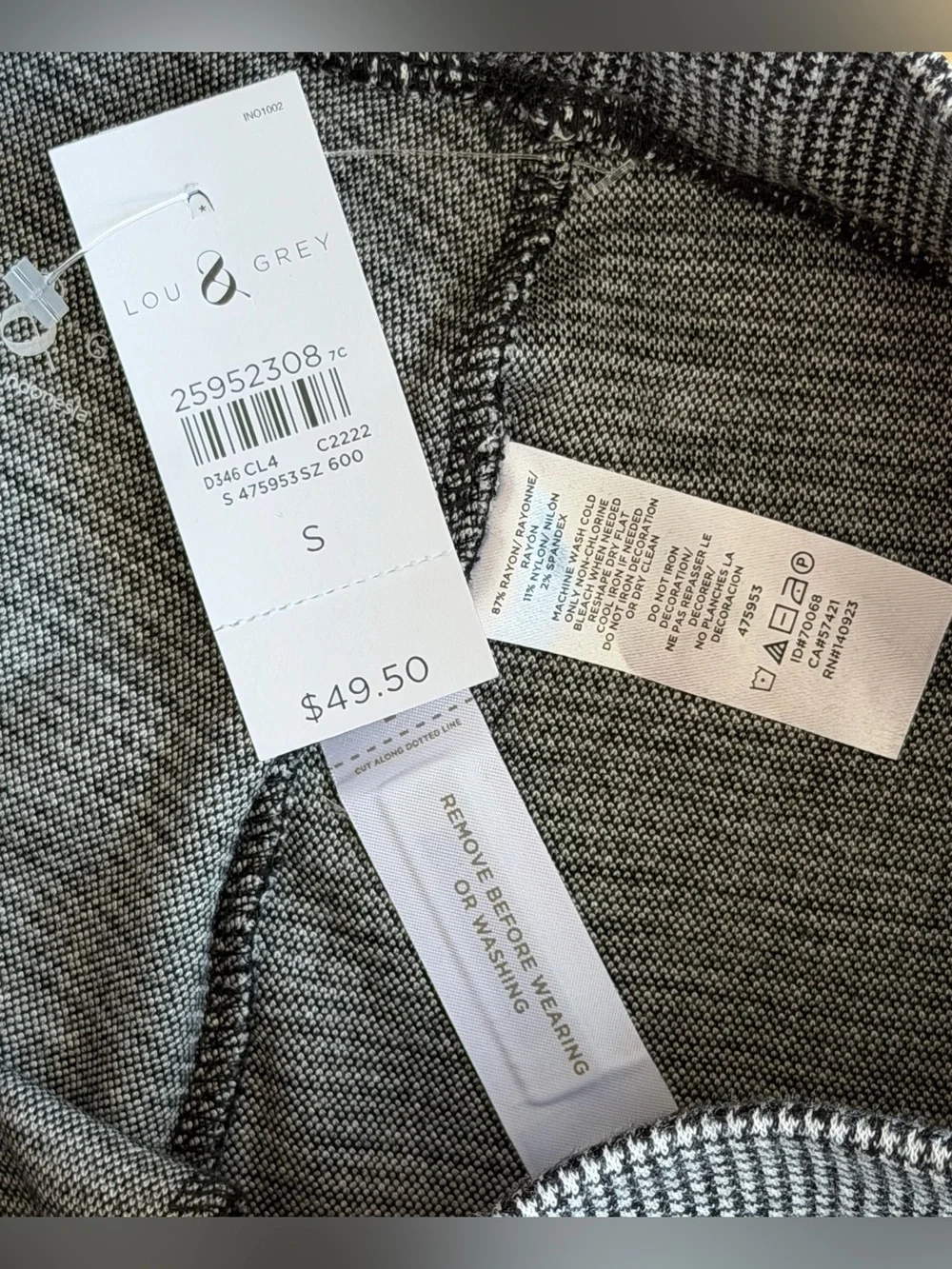 179: Lou & Grey Monochrome Micro-Houndstooth Leggings - Small